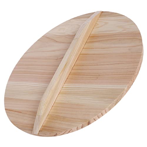 Amosfun Handgefertigter Wok-deckel Aus Holz Küchen-topfdeckel Aus Holz Mit Gleichmäßiger Wärmeverteilung – Überlauf Für Original-23-cm-topf von Amosfun