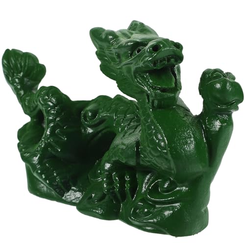 Amosfun Chinesische Drachenstatue Aus Holz, Handgeschnitzte Skulptur FüR Die Wohnung, BüRodekoration Und Tischornament von Amosfun