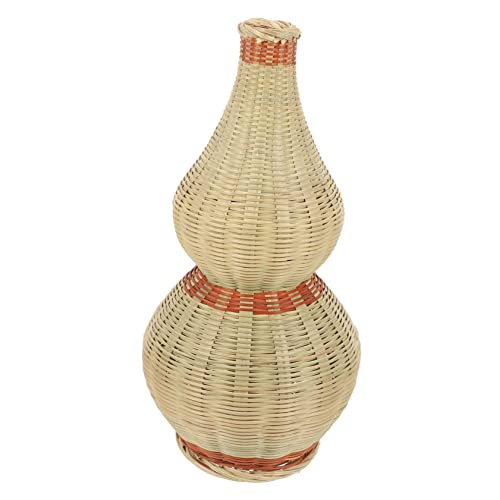 Amosfun Handgewebte Bambusvase Rustikale Deko Vase für Wohnzimmer Praktischer Blumenhalter aus Naturmaterialien Kreatives Design für Stilvolle Wohnkultur als für Familie und Freunde von Amosfun