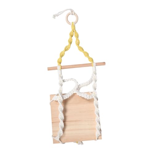 Amosfun Handgewebtes Baumwollseil Regal mit Holzablage Minimalistisches Wandregal für Wohnzimmer Schlafzimmer und Apartments Amosfun Handgewebtes Baumwollseil Regal mit Holzablage Minimalistisches Wandregal für Wohnzimmer Schlafzimmer und Apartments von Amosfun