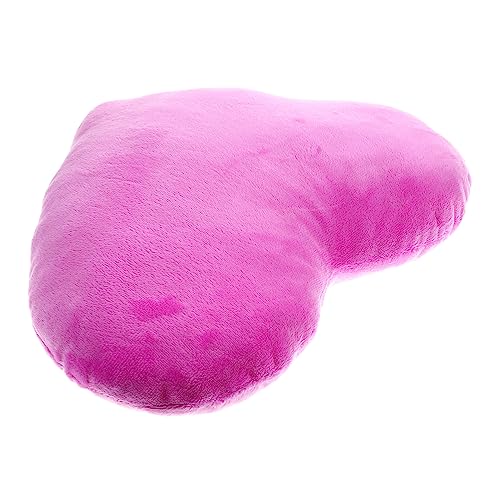 Amosfun Herz-plüsch-Kissen Autodekoration Sofakissen Pelzwurfkissen Rosafarbenes Herzkissen Valentinsherzkissen Cuddle Pillow Kleinkind Violett Das Bett Kopfkissen Fräulein Pp Baumwolle von Amosfun