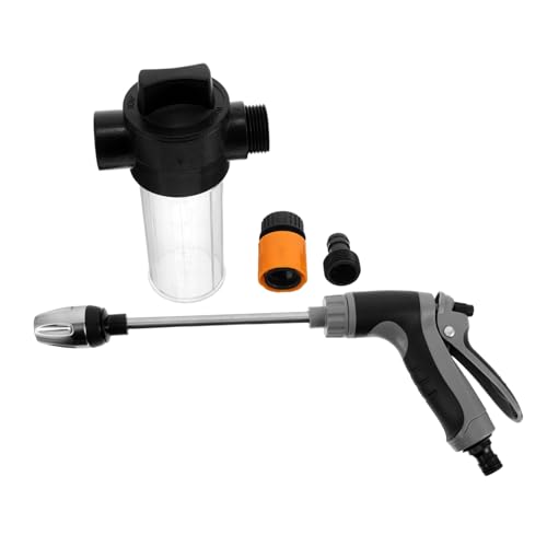 Amosfun Hochdruck autowaschwasserpistole Metallkopf mit Langem Stiel Verstellbare Sprühdüse Langlebiges Auto reinigungsset für Gartenbewässerung und Gewächshaus Inklusive Nachfüllflasche von Amosfun