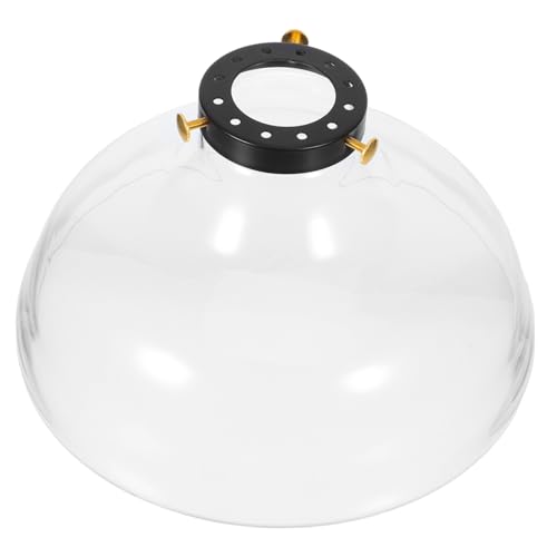 Amosfun Hochtemperaturbeständiger Glas Lampenschirm Handgeblasene Trichterform für Pendelleuchten Klarer Borosilikat Ersatzschirm Fokussierende Lichtlenkung für Arbeits Lesezonen von Amosfun