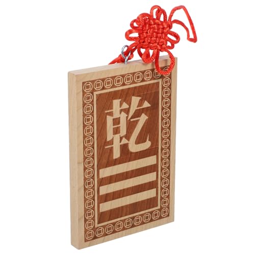 Amosfun Holz Bagua-Karte Metaphysische Tafel Chinesische Element Vorratskarte Bagua Ornament Mittelstück Wohn Dekorativ von Amosfun