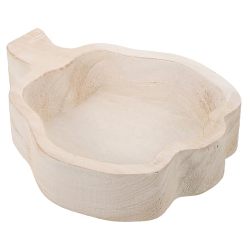 Amosfun Holz Tablett Kürbisform Servierplatte für Snacks Obst Nüsse Desserts Nachhaltiges Leichtes Holztablett für Partys Feiertage und Alltag von Amosfun