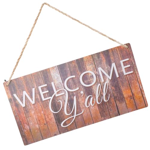 Amosfun Türschild Dekorationen Willkommen Wort Block Zeichen Holz Hängen Bord Für Home Decor von Amosfun