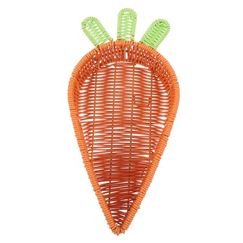 Amosfun Imitation Rattan Woven Basket Karottenförmiger und Snackkorb Leichter Robuster Aufbewahrungskorb für Garten und Picknick Handgefertigtes Geruchloses Design Amosfun Imitation Rattan Woven Basket Karottenförmiger und Snackkorb Leichter Robuster Aufbewahrungskorb für Garten und Picknick Handgefertigtes Geruchloses Design von Amosfun