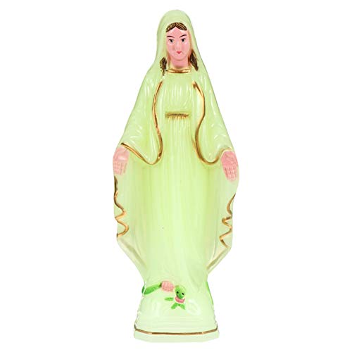 Amosfun Jungfrau Maria Figur Kunststoff Leuchtend Christliches Madonna Mutter Gottes Maria Statue Skulptur Religiös Sammlerstück Figur Desktop Ornament für Geschenkidee Home Büro Deko von Amosfun