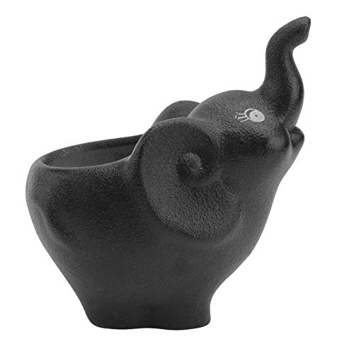 Amosfun Keramik Blumentopf Elefant Figur Mini Übertopf Porzellan Skulptur Vase Kleiner Sukkulenten Topf Blumenvase Kaktus Pflanztopf für Büro Schreibtisch Deko Wohnzimmer Tischdeko von Amosfun