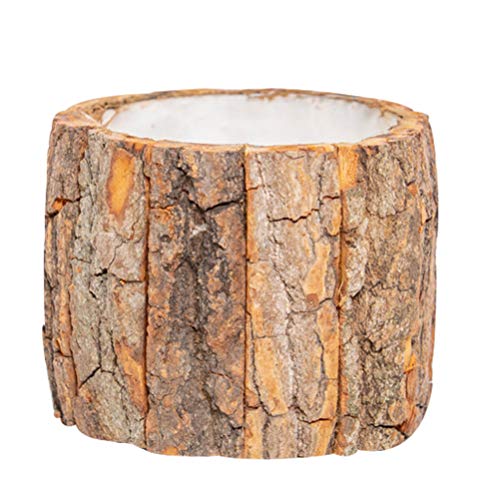 Amosfun Kerzenständer Holz Kerzenhalter Baumstamm Vintage Blumentopf Übertopf für Gartenkerzen Kerze Brenndauer Hochzeit Weihnachten Party rustikale Dekoration Outdoor 10 cm von Amosfun