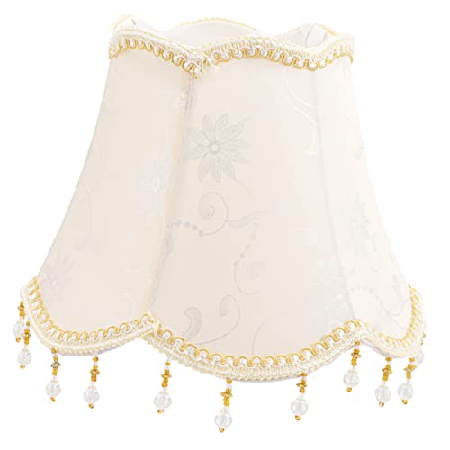 Amosfun Klassischer Stofflampenschirm im Europäischen Stil Eleganter Lampenschirm für Tisch und Stehlampe zur Dekoration für Sanftes Licht Fassung Unten von Amosfun