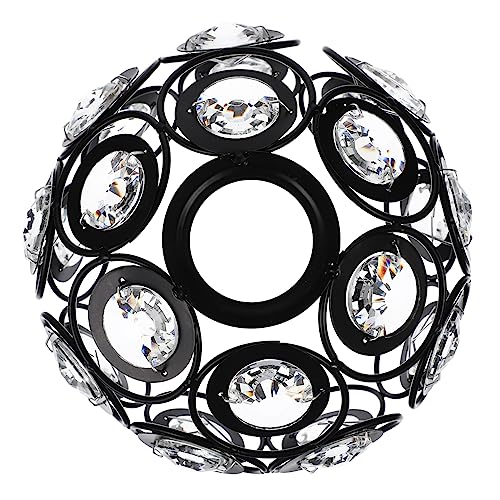 Amosfun Kronleuchter Lampenschirm aus Kristall Moderner Runder Lampenschirm mit Kreativem Design für Tisch und Pendelleuchten Eleganter Lichtschutz für Sanfte Beleuchtung von Amosfun