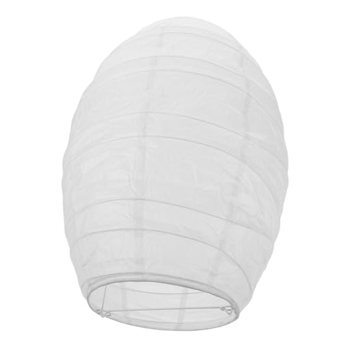 Amosfun Kronleuchter Schatten Papierlampenschirme ovale Papierlaterne faltbarer Lampenschirm faltbare Laterne Lampenschirm aus Papier hängend Laternenschatten Papierschirm Metall Weiß von Amosfun
