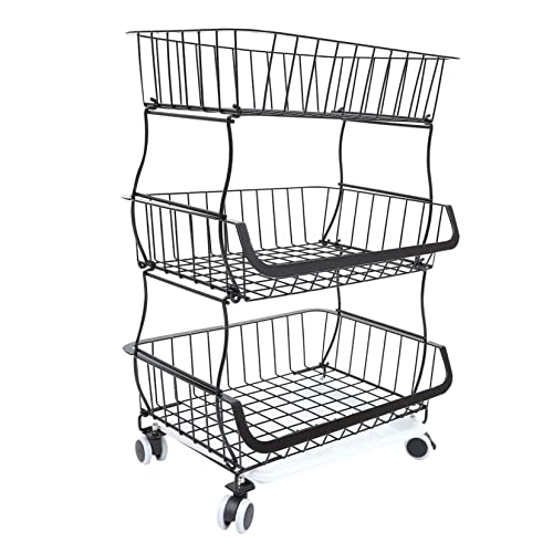 Amosfun Lagiger Küchenwagen Stabiler Servierwagen und Multifunktionales Regal Flexibler Beistellwagen für Obst Gemüse und Geschirr Platzsparend und Rostfrei und Langlebig Amosfun Lagiger Küchenwagen Stabiler Servierwagen und Multifunktionales Regal Flexibler Beistellwagen für Obst Gemüse und Geschirr Platzsparend und Rostfrei und Langlebig von Amosfun