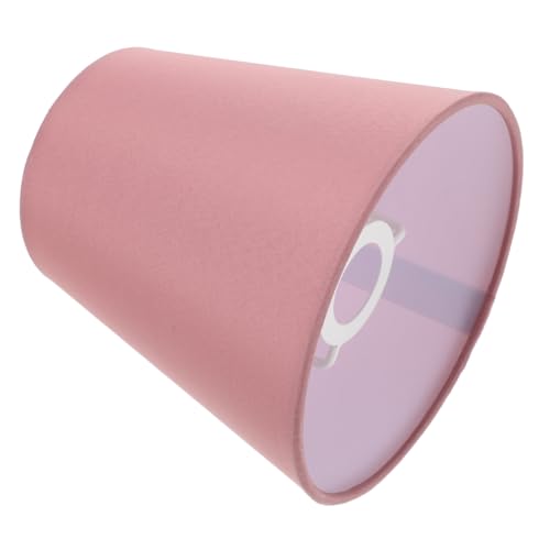 Amosfun Lampenschirm Aus Stoff Kleiner Lampenschirm Fasslampenschirm Glockenlampenschatten Kronleuchterlampenschirm Kronleuchter Lampenabdeckung Neben Dem Rosa Metall von Amosfun