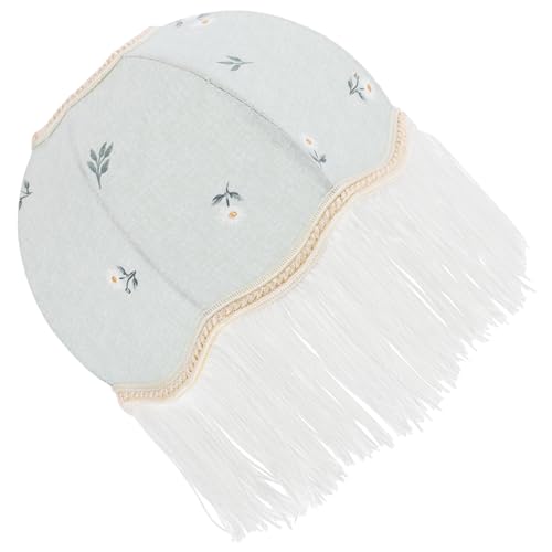 Amosfun Lampenschirm Ersatz aus Stoff für Tischlampen Dekorativer Lampenschirm mit Fransen Grünes Blumenmuster für Wohnzimmer und Schlafzimmer Amosfun Lampenschirm Ersatz aus Stoff für Tischlampen Dekorativer Lampenschirm mit Fransen Grünes Blumenmuster für Wohnzimmer und Schlafzimmer von Amosfun