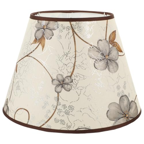Amosfun Eleganter Grauer Vintage Lampenschirm Blumenmuster Tischlampenschirme Wohnkultur Ersatz von Amosfun