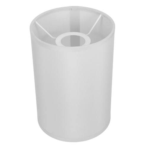 Amosfun Lampenschirm aus Stoff hoher Stofflampenschirm Schreibtischlampe aus Stoff Lampenschirm Trommel bequemer Stoffbeleuchtungsschatten Ersatzschirm für Stehlampe Beige von Amosfun