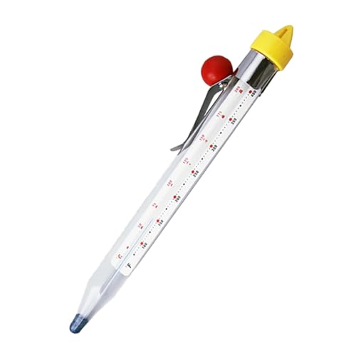 Amosfun Lebensmittelechtes Glas Food Thermometer mit Clip Präzises Küchen Backthermometer für Zucker Sirup Getränke zum Kochen Backen und Süßigkeitenzubereitung Amosfun Lebensmittelechtes Glas Food Thermometer mit Clip Präzises Küchen Backthermometer für Zucker Sirup Getränke zum Kochen Backen und Süßigkeitenzubereitung von Amosfun
