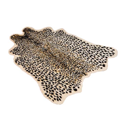 Amosfun Leoparden-Print, Kunst-Plüsch-Teppich mit Leopardenmuster, Fußmatte für Zuhause, Büro, Wohnzimmer, Esszimmer, Geschenk von Amosfun