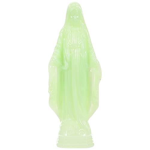 Amosfun Leuchtende Statue der Jungfrau Maria, religiöse Dekofigur aus Kunststoff, Hellgrün, 18 cm, ideal für Heimdekoration und religiöse Geschenke zu Feiertagen Amosfun Leuchtende Statue der Jungfrau Maria, religiöse Dekofigur aus Kunststoff, Hellgrün, 18 cm, ideal für Heimdekoration und religiöse Geschenke zu Feiertagen von Amosfun