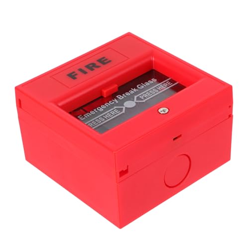 Amosfun Manueller Notruf Taster Resettable Feuerwehr Alarm Schalter Zuverlässiger Rote Taste für Schnelle Alarmierung Geeignet für Traditionelle Sicherheitssysteme von Amosfun