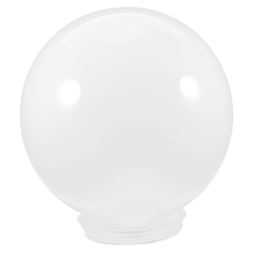 Amosfun Milchweißer Acryl Kugellampenschirm Øcm mit Gewinde Runder Lampenschirm Ersatz für Außenlampen Wetterfeste Lampenschirmabdeckung Dekorative Leuchtenabdeckung für Garten und von Amosfun