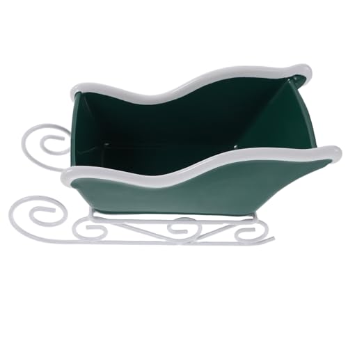 Amosfun Miniatur Weihnachts-Schlitten Deko mit Sockel Fade-resistente Farben Kompakte Tischfigur Festliche Desktop-modelldekoration für Zuhause und Büro Langlebiges von Amosfun
