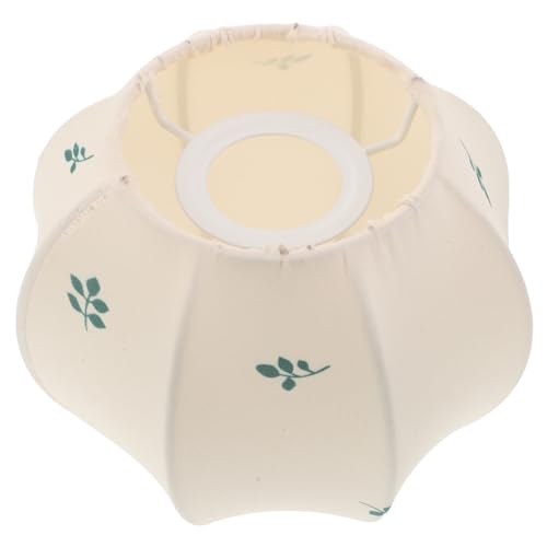 Amosfun Moderne Stoff-lampenschirm Tischlampenschirm Ersatz für Wohnzimmer Schlafzimmer Dekorativer Lampenschirm in Leinenoptik mit Blättermuster Robust Einfach zu Montieren Vielseitig von Amosfun