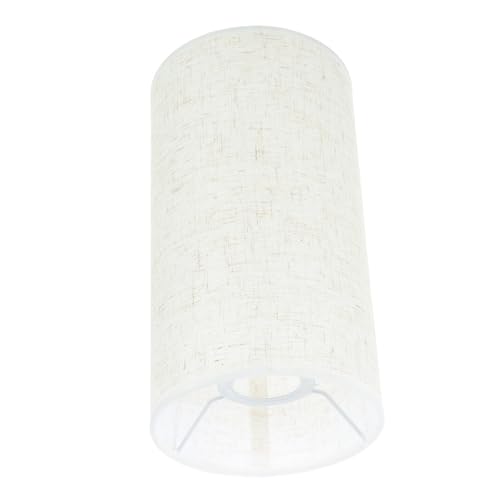 Amosfun Moderner Runder Lampenschirm aus Hochwertigem Leinenstoff Ersatz-lampenschirm für Tisch Stehlampen Langlebig Robust und Einfach zu Montieren Hellbeige von Amosfun