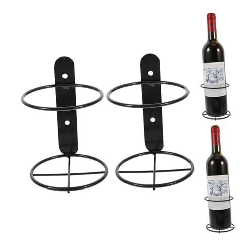 Amosfun 2 Stück Wand Weinregal Zur Wandmontage Einzelne Flasche Halter Aus Metall Modernes Design Für Küche Wohnzimmer Hausbar Schwarz Amosfun 2 Stück Wand Weinregal Zur Wandmontage Einzelne Flasche Halter Aus Metall Modernes Design Für Küche Wohnzimmer Hausbar Schwarz von Amosfun