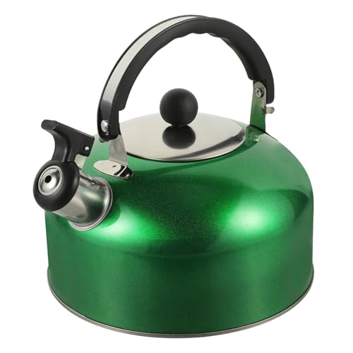 Amosfun Edelstahl Wasserkessel Mit Pfeife Langlebiger Teekessel Für Gas Elektro Und Induktionsherde Hygienischer Und Sicherer Wasserkocher Mit Großem Ausguss von Amosfun