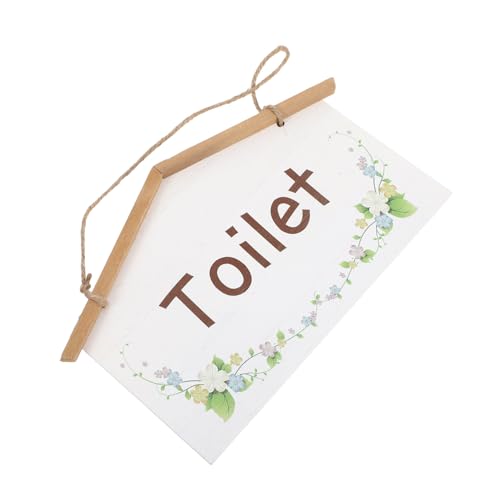 Amosfun Rustikale Holz Türtafel für Bad und Wc Dekoratives Farmhouse Wand Schild aus Langlebigem Holz Vorgefertigte Aufhängung Geeignet für Zuhause Büro Restaurant und Geschäft von Amosfun