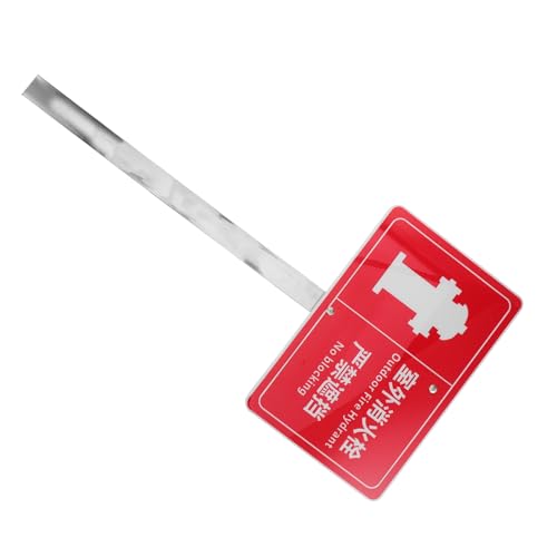 Amosfun Schild für den Außenbereich, Warnschild für Feuerwehrpumpe, Anschluss, Garten, Sicherheitsetikett, Notfall, wetterfestes Material von Amosfun