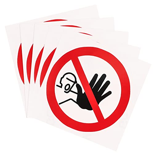 Amosfun Selbstklebende Vinyl-Aufkleber für glatte Oberflächen, Aufschrift "Do Not Enter", Warnaufkleber, hohe Sichtbarkeit, 5 Stück von Amosfun