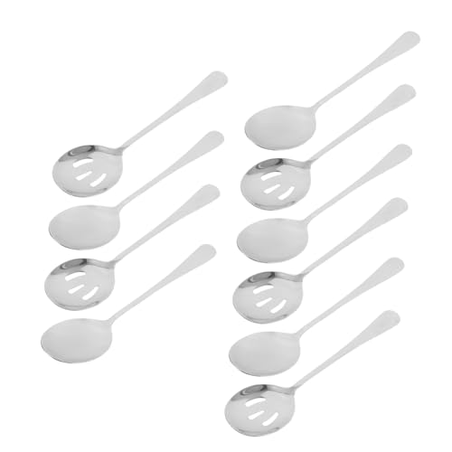 Amosfun Servierlöffel Edelstahl Buffet Besteck Hygienisch Langlebig Elegantes Design für Catering Restaurant Selbstbedienung von Amosfun