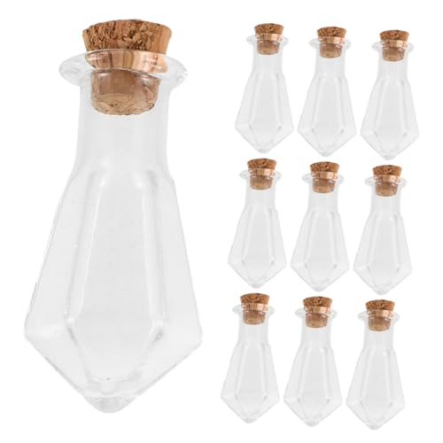 Amosfun 10 Stücke Mini Glas Wishing Flaschen Leck Handwerk Dekorationen Mini Gläser Mit Korken von Amosfun