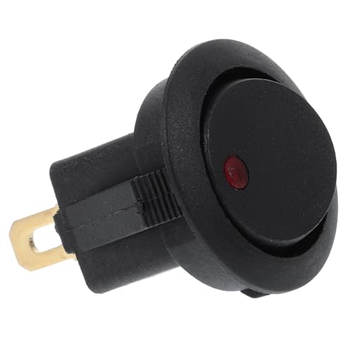 Amosfun Spst Ein aus Kippschalter mit Grünem Rundes Design geeignet Einfach zu Montieren Bohrloch mit Drehschutz für Boot Haushalt Zufällige Farbe Zufällige Farbe von Amosfun