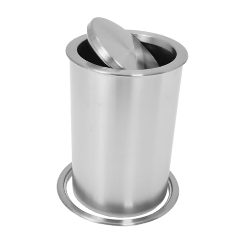 Amosfun Stahl Mülleimer Mit Deckel Edelstahl Küchenmülleimer Edelstahl Mülleimer Eingebauter Mit Deckel Silber Amosfun Stahl Mülleimer Mit Deckel Edelstahl Küchenmülleimer Edelstahl Mülleimer Eingebauter Mit Deckel Silber von Amosfun