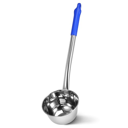 Amosfun Suppenkelle aus mit Langem Ergonomischem Griff Hitzebeständig und Vielseitig Einsetzbar zum Kochen Servieren und Gärtnern Spülmaschinenfest und Leicht zu Reinigen von Amosfun