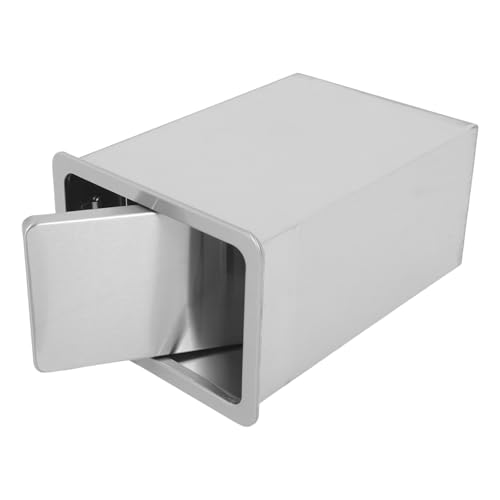 Amosfun Tisch Mülleimer Mit Deckel Küchen Mülleimer Für Die Theke Mit Schwingdeckel Edelstahl Mülltülle von Amosfun