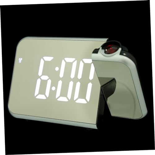 Amosfun Tischprojektion Digitaluhr mit LED Spiegeloberfläche Multifunktionaler Wecker für Schlafzimmer und Büro Hochauflösendes Display Tragbar und Leicht ohne Batterien Amosfun Tischprojektion Digitaluhr mit LED Spiegeloberfläche Multifunktionaler Wecker für Schlafzimmer und Büro Hochauflösendes Display Tragbar und Leicht ohne Batterien von Amosfun