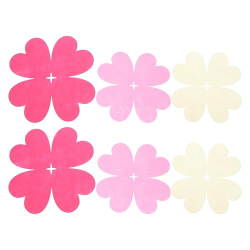 Amosfun Topf- Und Pfannenschutz 6 Stück Kochgeschirr-Schutzpolster Blumenform Topfteiler Stapel-Pfannenschutz Pfannentrenner Pads – Rosa von Amosfun