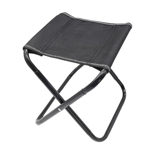 Amosfun Tragbarer Klapphocker anglerhocker Faltbarer campinghocker Klappstuhl Camping Zusammenklappbarer Stuhl klappbarer campingstuhl Kleiner tragbarer Stuhl Faltbarer Stuhl Stahl Black von Amosfun