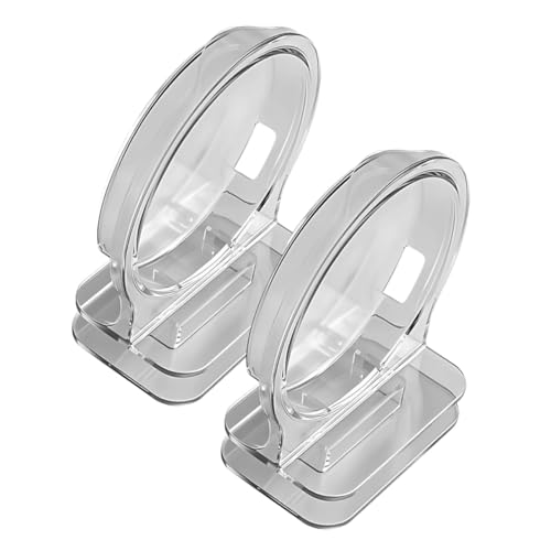 Amosfun Transparente schwebende kleine Wandregale für Überwachungskameras, starker Klebstoff, keine Spuren, Monitorhalterungen, wiederverwendbare Display-Aufbewahrung für Glas, Marmor, Fliesen, Wände von Amosfun