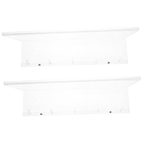 Amosfun Transparentes schwebendes Wandregal für Badezimmer und Wohnzimmer, Aufbewahrungsregal für Fotos, Bücher und Dekoration für Küche, Schlafzimmer und Büro, 2 Stück von Amosfun
