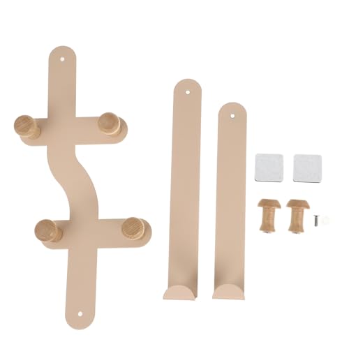 Amosfun Türgarderobe mit Robusten Holz-haken zum Einhängen Platzsparender Türhaken-organizer ohne Bohren Vielseitiger Kleider Küchenutensilienhalter für Rückseite der Tür Einfache Montage von Amosfun
