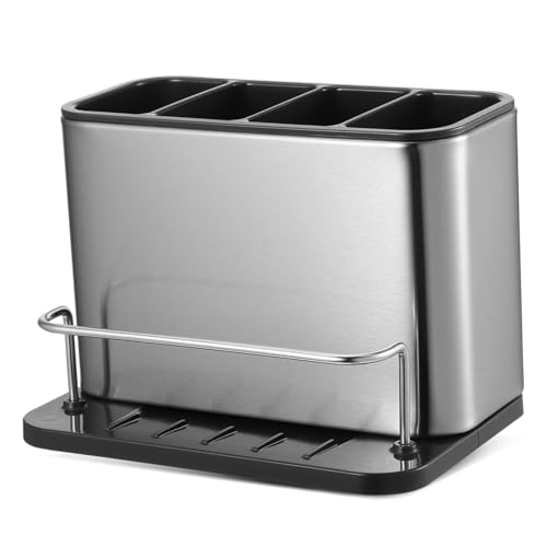 Amosfun Utensilienhalter mit Abtropfbasis Multifunktionaler Besteck Organizer für Küche mit Geteilten Fächern zur Aufbewahrung von Essstäbchen und Küchenutensilien Amosfun Utensilienhalter mit Abtropfbasis Multifunktionaler Besteck Organizer für Küche mit Geteilten Fächern zur Aufbewahrung von Essstäbchen und Küchenutensilien von Amosfun