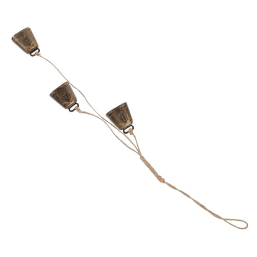 Amosfun Vintage Cow Bell mit Rustikalem Design Hängende Deko Glocke für Festliche Anlässe als Gartendeko für Türen und Fenster Robuste Materialien Klarer von Amosfun
