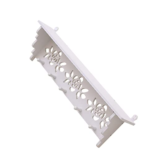 Amosfun Wandregal mit Haken Wandmontiertes Aufbewahrungsregal für Flur Praktische Ablage für Wohnzimmer Schlafzimmer Multifunktionales Wandboard als für Familie Freunde Amosfun Wandregal mit Haken Wandmontiertes Aufbewahrungsregal für Flur Praktische Ablage für Wohnzimmer Schlafzimmer Multifunktionales Wandboard als für Familie Freunde von Amosfun